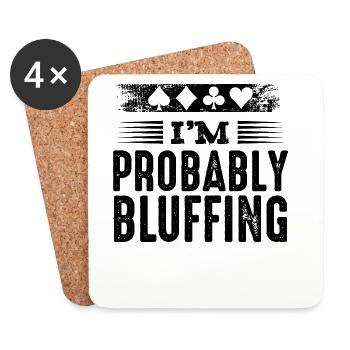 Poker - Coasters (set of 4) - white - Front