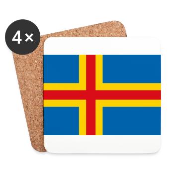 Åland-Inseln - Untersetzer (4er-Set) - Weiß - Vorne