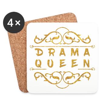 Drama Queen - Untersetzer (4er-Set) - Weiß - Vorne