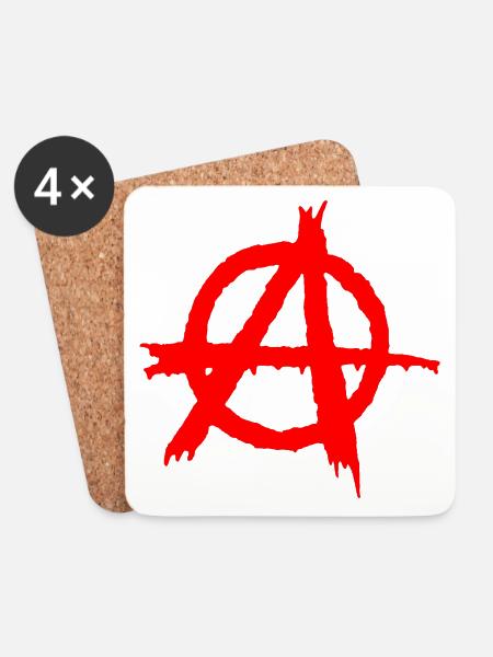 anarchy,Anarchie - Untersetzer (4er-Set) - Weiß