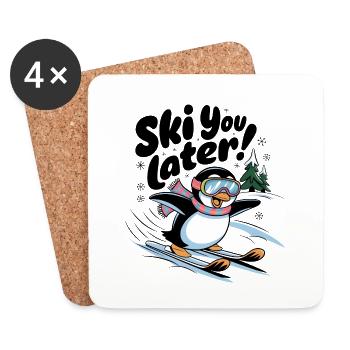 Ski You Later - Coasters (set of 4) - white - Front