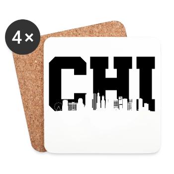 Chicago - Untersetzer (4er-Set) - Weiß - Vorne