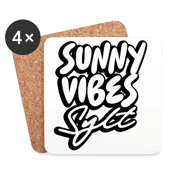 SUNNY VIBES SYLT - Coasters (set of 4) - white - Front