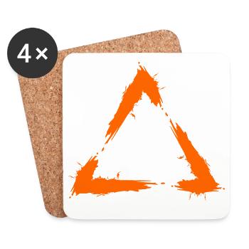 Symbol Dreieck Geometrie - Untersetzer (4er-Set) - Weiß - Vorne