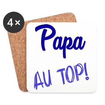 FROHER VATERTAG. PAPA. VATERTAG - Untersetzer (4er-Set) - Weiß - Vorne