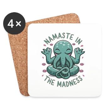 Namaste In The Madness - Coasters (set of 4) - white - Front