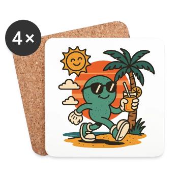 Good mood - Coasters (set of 4) - white - Front