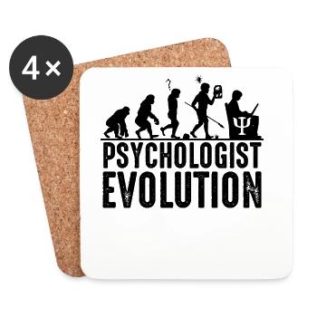 psychologue - Dessous de verre (lot de 4) - blanc - Devant