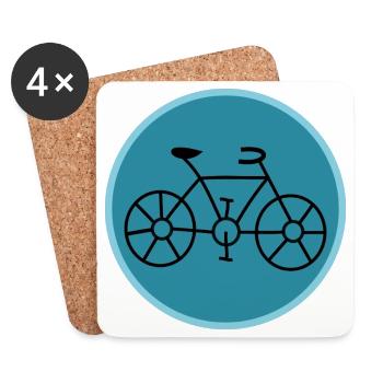 FAHRRAD. RADSPORT. - Untersetzer (4er-Set) - Weiß - Vorne