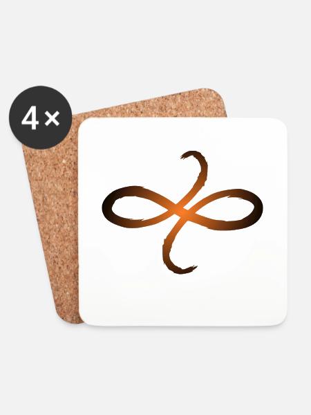 Keltische Symbole Freundschaft - Untersetzer (4er-Set) - Weiß