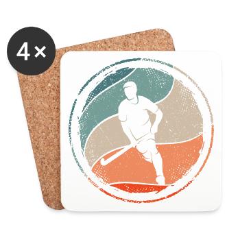 Feldhockey Spieler Rasenhockey Hockey Spieler - Untersetzer (4er-Set) - Weiß - Vorne