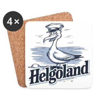 Helgoland Möwe - Untersetzer (4er-Set) - Weiß - Vorne