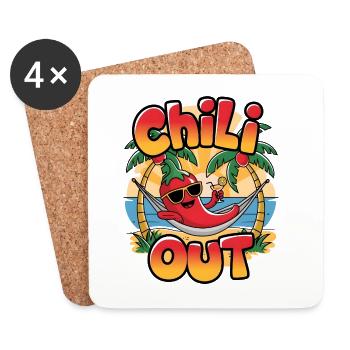 Chili Out - Coasters (set of 4) - white - Front