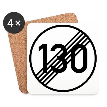 UNLIMITED 130 by Unlimited Apparel - Coasters (set of 4) - white - Front