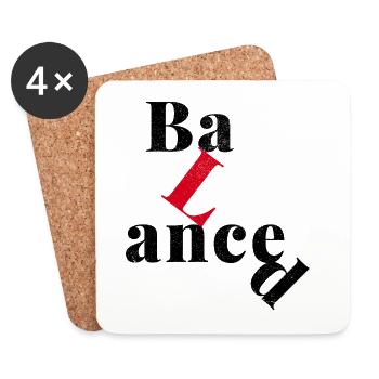 Eine Frage der Balance. - Untersetzer (4er-Set) - Weiß - Vorne