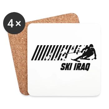 Ski Iraq - Coasters (set of 4) - white - Front