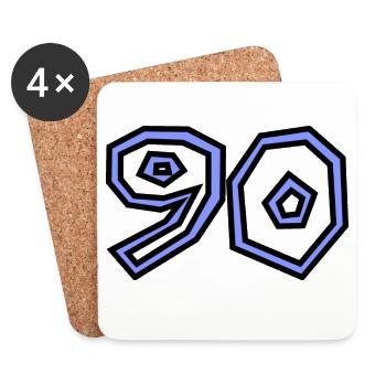 90 - Untersetzer (4er-Set) - Weiß - Vorne