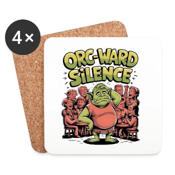 Orc-ward Silence - Coasters (set of 4) - white - Front