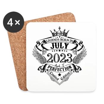 2023 Juli 2023 Geburtstag Juli 2023 - Untersetzer (4er-Set) - Weiß - Vorne
