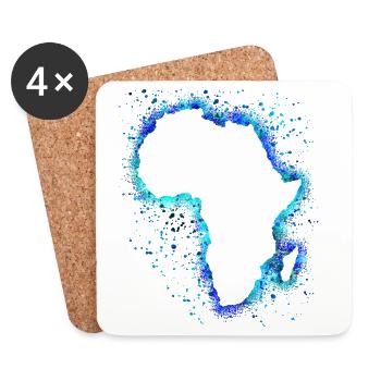 Afrika - Untersetzer (4er-Set) - Weiß - Vorne