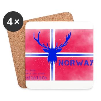 Norway wildlife - Untersetzer (4er-Set) - Weiß - Vorne