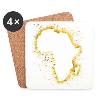 Afrika kontinent - Untersetzer (4er-Set) - Weiß - Vorne