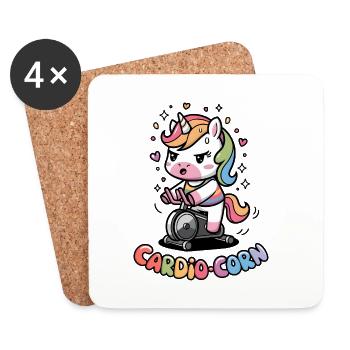 Cardio-corn - Coasters (set of 4) - white - Front