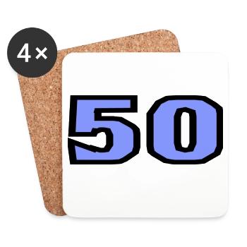 50. 50 JAHRE. 50-JÄHRIGES JUBILÄUM. 50-JÄHRIGES JUBILÄUM. - Untersetzer (4er-Set) - Weiß - Vorne
