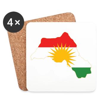 Kurdistan Region  - Untersetzer (4er-Set) - Weiß - Vorne