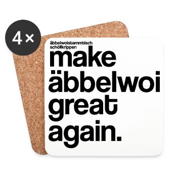 make äbbelwoi great again - Untersetzer (4er-Set) - Weiß - Vorne