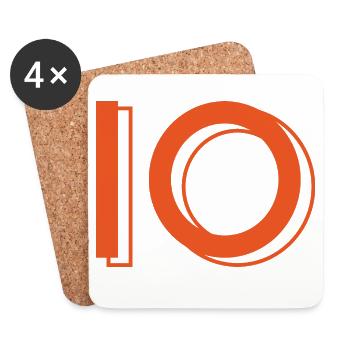 Trikotnummer 10 orange - Untersetzer (4er-Set) - Weiß - Vorne