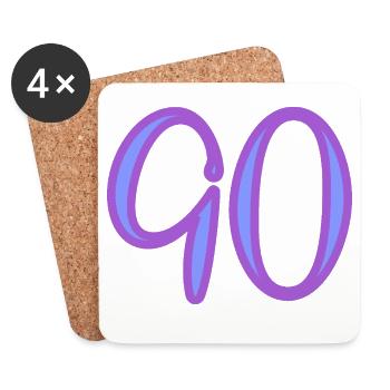 90 - Untersetzer (4er-Set) - Weiß - Vorne
