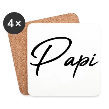 GRANDPA. DAD. FATHER'S DAY. HAPPY FATHER'S DAY - Coasters (set of 4) - white - Front
