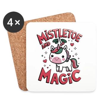Mistletoe And Magic - Coasters (set of 4) - white - Front