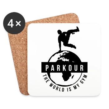 Furchtloser Parkour Stadtakrobat - Untersetzer (4er-Set) - Weiß - Vorne