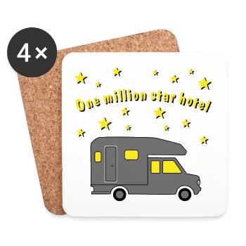 million star hotel pickup - Untersetzer (4er-Set) - Weiß - Vorne