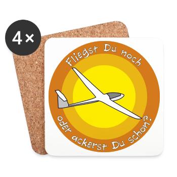 fliegst Du noch - Untersetzer (4er-Set) - Weiß - Vorne