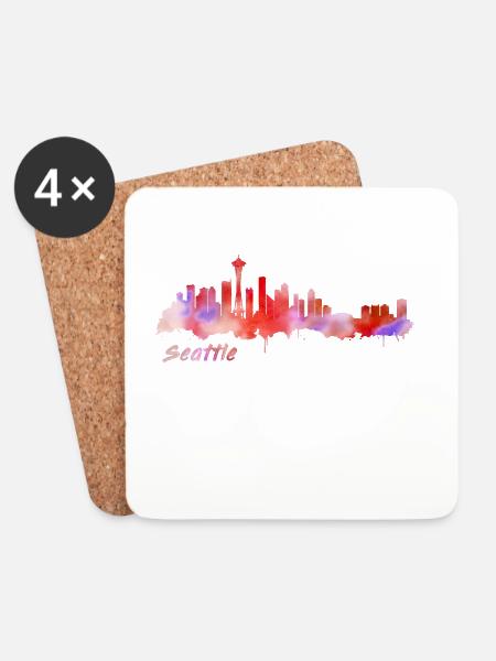 Seattle - Untersetzer (4er-Set) - Weiß