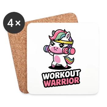 Workout Warrior - Coasters (set of 4) - white - Front