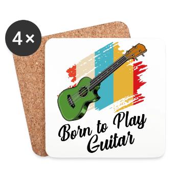 Gitarre - Untersetzer (4er-Set) - Weiß - Vorne