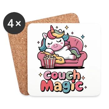 Couch-Magie - Untersetzer (4er-Set) - Weiß - Vorne
