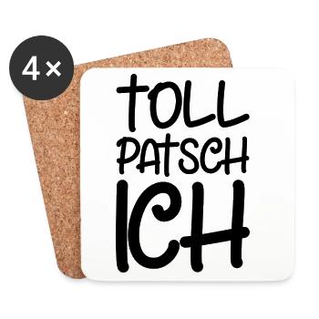 Tollpatsch Ich tollpatschig lustig tollpatschich - Untersetzer (4er-Set) - Weiß - Vorne