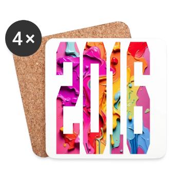 BUNT 10E ANNIVERSAIRE 2016 - Dessous de verre (lot de 4) - blanc - Devant