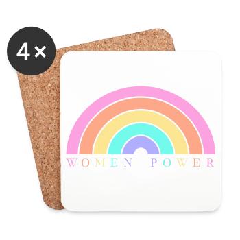 Women Power - Coasters (set of 4) - white - Front