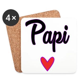 GRANDPA. DAD. FATHER'S DAY. HAPPY FATHER'S DAY - Coasters (set of 4) - white - Front