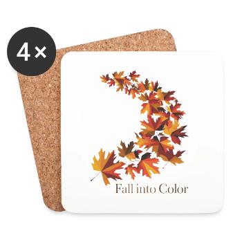 Fall Into Color - Coasters (set of 4) - white - Front
