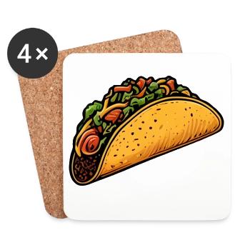 Tacos - Coasters (set of 4) - white - Front