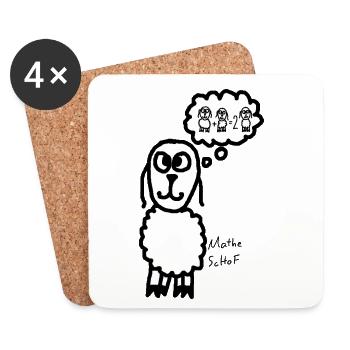 Mathe ScHoF - Untersetzer (4er-Set) - Weiß - Vorne