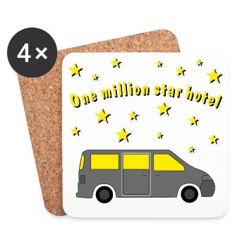 one million star hotel - Untersetzer (4er-Set) - Weiß - Vorne