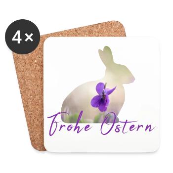 Ostern Frohe Ostern - Untersetzer (4er-Set) - Weiß - Vorne